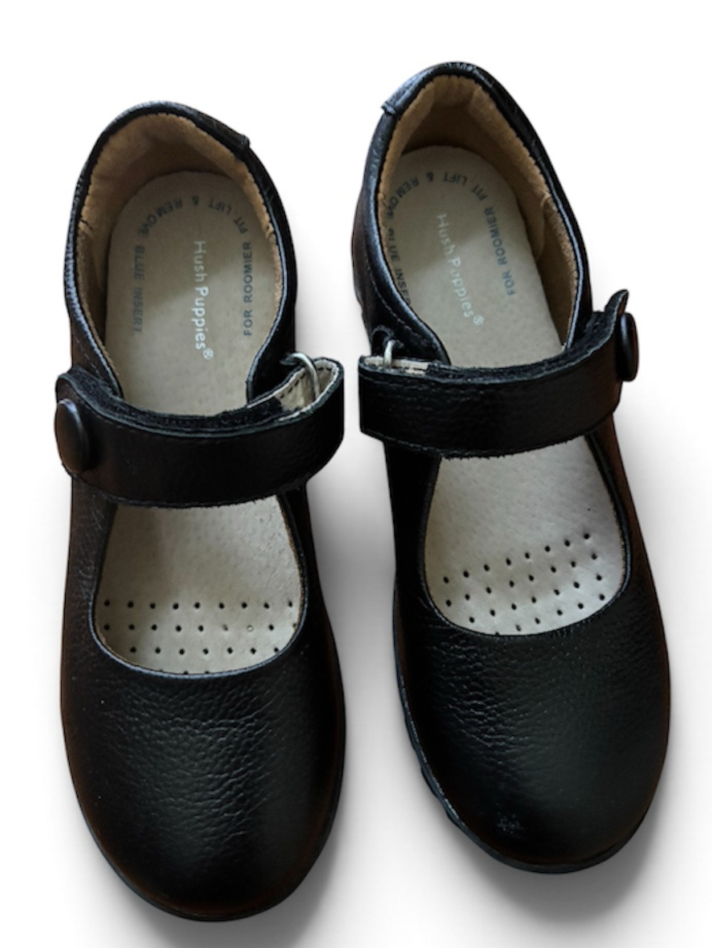 Hush Puppies Girls Black Mary Jane Strap Shoes Size 2.5 Big Kid